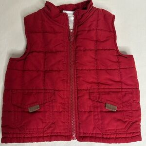 Kids Red Quilted Vest